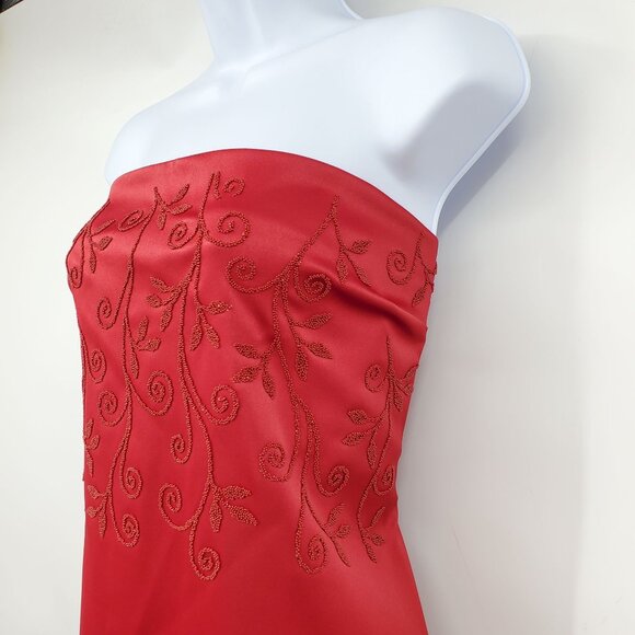 NWT Vintage Rampage Y2K Evening Glam Romantic Red Carpet Holiday Prom Dress 9 - Picture 6 of 15